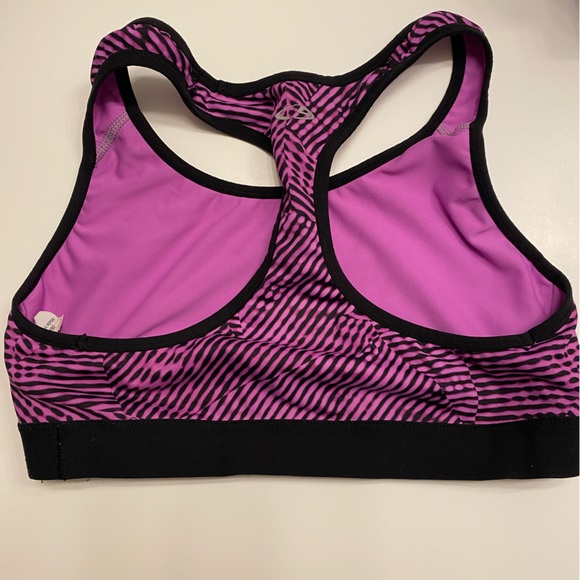 3/$30* Champion DuoDry+ Medium Black Design Sports Bra Lilac Pink Purple VGUC - Picture 4 of 10